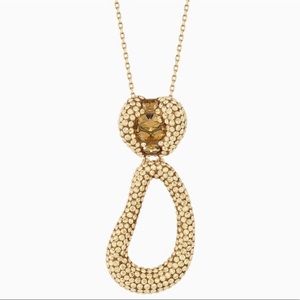 Atelier Swarovski Tigris gold necklace.